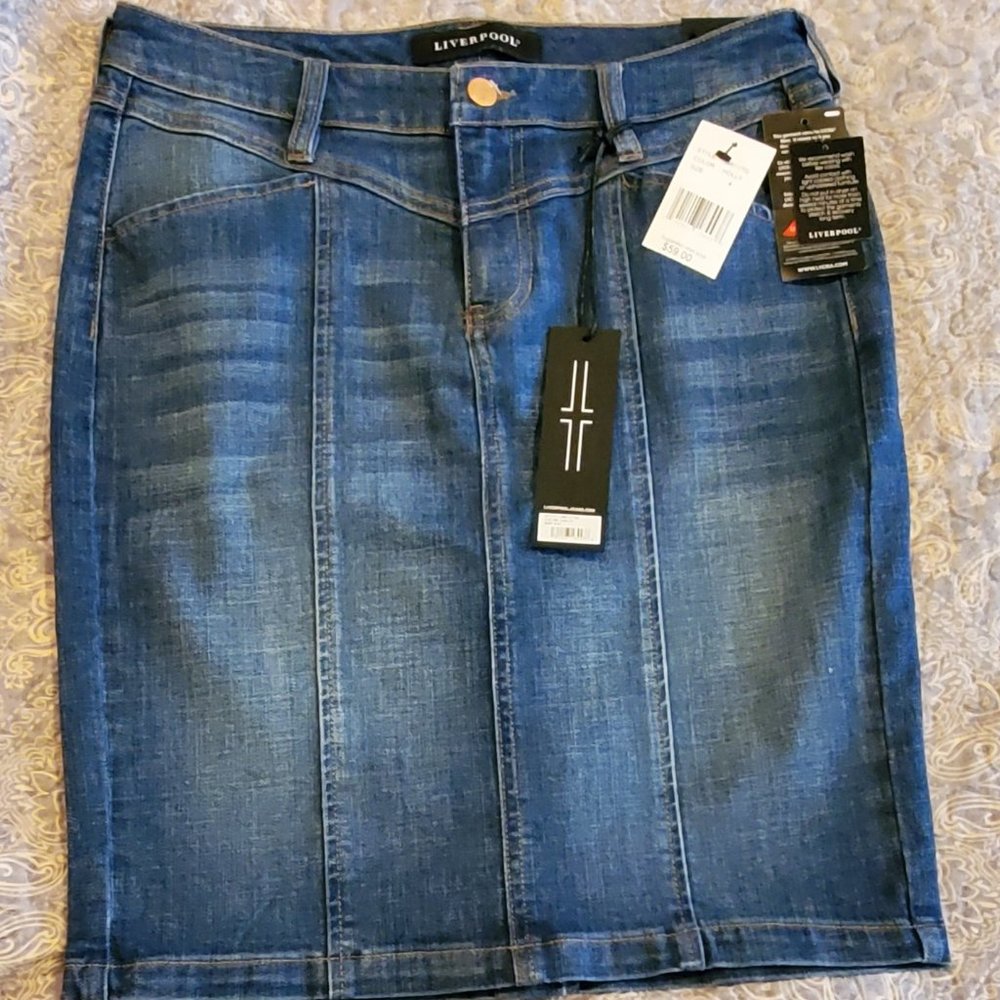 Liverpool Jean Skirt